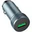 Автомобільний зарядний адаптер швидкого заряджання HOCO Z49A Level single port car charger 18W QC3.0 сірий - мініатюра 1