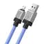 Кабель Baseus CoolPlay Series Fast Charging Cable USB to Lightning 2.4A 1m CAKW000403 Blue - мініатюра 4