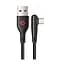 Плетений кабель для швидкого заряджання USB Type C. 90 градусів. Чорний 1,5 м - мініатюра 1
