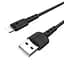 Кабель USB - Lightning Hoco X30 Star з індикатором увімкнення живлення чорний - мініатюра 1