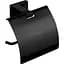 Тримач туалетного паперу з кришкою VBI Mercury black VBI-040213BL, Чорний матовий - мініатюра 1