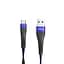 USB Cable Hoco U39 Slender Type-C Black/Blue 1.2m - мініатюра 1