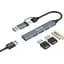 Концентратор Canyon USB-C/A 4-in-1 1xUSB 3.0 + 3xUSB 2.0 gray (CNS-TDS02G) - миниатюра 1