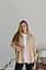 Женская рубашка для беременных стиля oversize из микровельвета Varna размер S-М Lullababe бежевая - миниатюра 7