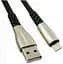 Кабель Dengos PLS-L-PLSK Flat Lightning Cable 1m Black - миниатюра 2