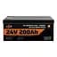 Акумулятор LP LiFePO4 24V (25,6V) - 200 Ah (5120Wh) (Smart BMS 100А) з BT пластик для ДБЖ - мініатюра 1