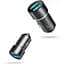 Автомобільний зарядний пристрій Sky Dolphin SZ02L AluMinium (2USB, 2.4A) Black (AZP-000071) + кабель Lightning - мініатюра 6