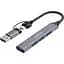 Концентратор Canyon USB-C/A 4-in-1 1xUSB 3.0 + 3xUSB 2.0 gray (CNS-TDS02G) - миниатюра 3