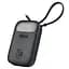 Повербанк (Power Bank) Brevia ePower 10000mAh PD20W CompactMini LCD черный + кабель(45420CMB) - миниатюра 1