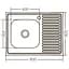 Кухонна мийка накладна ZERIX Z8050L-06-160E satin ZX1612 - мініатюра 3