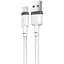 Кабель XO microUSB NB208 Liquid Silicone 2.4A/1m White - мініатюра 1