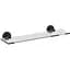 Полка Zerix Delux M1307A (40 cм) black ZX4645, Черный - миниатюра 1