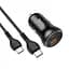 Комплект зарядный автомобильный HOCO NZ5 Smooth road car charger 30 W 2 порта с кабелем Type-C to Type-C черный - миниатюра 3