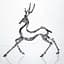 Декоративна фігурка Yiwu Reindeer 30х8х29 см металева статуетка колекційна для дому декор на камін HP-7-9 - мініатюра 7