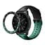 Безель і шкіряний ремінець Sikai для смартгодинника Xiaomi Watch S3/S4 Black-green - мініатюра 2