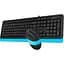 Комплект (клавиатура + мышь) A4Tech F1010 USB Black-Blue (F1010 (Blue)) - миниатюра 3