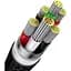 Кабель Baseus Flash Series Ⅱ 3-in-1 Cable USB to MicroUSB+Lightning+Type-C 66W 1.2m CASS040001 Black - миниатюра 4