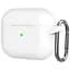 Чохол з карабіном CasePro Silicone Case для AirPods Pro 2 2022 White - мініатюра 1