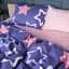 Простыня MirSon Сатин 22-1375 Violet Stars 200x220 см (2200010475463) - миниатюра 3