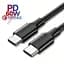 Кабель зарядний UGREEN US286 USB 2.0 Type-C to Type-C PD QC 4.0 1М Black (50997) - мініатюра 2