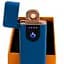 Электронная зажигалка спиральная USB ZGP ABS Синяя многоразовая зажигалка с юсб зарядкой - миниатюра 3