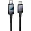 Кабель Hoco Type-C к Type-C Generic charging data cable with display X118 1 м 60W - миниатюра 1