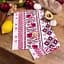 Рушник вафельний MirSon №514 Waffle Red ornament 90х45 см (2200006739838) - мініатюра 3