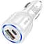 Автомобільний зарядний пристрій No Brand CWa USB - Type-C QC 3.0 White (Н051038) - мініатюра 1