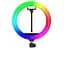 Світлодіодна кільцева LED лампа з кріпленням для телефону RGB MJ33 33 см - мініатюра 1