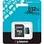 Карта пам'яті Kingston microSD 512GB C10 UHS-I U3 A2 V30 R200/W160MB/s + SD - мініатюра 3