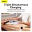 Зарядний адаптер мережевий БЖ Baseus Compact Charger 17 W 3 виходи USB (CCXJ020102) білий - мініатюра 6