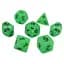 Набор кубиков Glow in the dark 7 Dice Set - Light green , 7 шт. (g7dglow03) - миниатюра 1