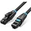 Патч-корд 1м, UTP cat 7 RJ-45 black Vention (IBKBF) - мініатюра 1