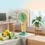 Акумуляторний вентилятор Light and Handy Fan із підставкою для телефона, 700 мА·год, 3 швидкості, 1,5-2,5 Вт, USB Type-C, 16,5 см, жовтий - мініатюра 2
