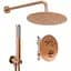 Душова система Rea Lungo brushed copper з термостатом + BOX прихованого монтажу REA-P8808, Теплий захід сонця - мініатюра 1