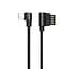 USB Cable Hoco U37 Long Roam Lightning (L Shape) Black 1.2m - мініатюра 1