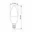 LED лампа Titanum C37 6W E14 3000K (TLС3706143) - мініатюра 3