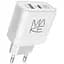 Зарядний пристрій Make 45 W PD + QC White - мініатюра 1