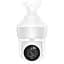 Внутрішня поворотна WiFi відеокамера XO CR02 Magic Light Bulb EU 3Мп для відеоспостереження Біла - мініатюра 1