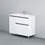 Тумба підлогова AM.PM X - Joy 100 см лівобічна з умывальником (M85-FSL10026-WC10026WG38) - мініатюра 2