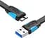 Кабель Vention USB 3.0 - Micro-B для HDD плоский 5 Гбіт/с 0.25 м Чорний (VAS-A12-B025) - мініатюра 1