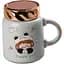 Чашка керамічна Happy Life Cute girl з кришкою бірюзова 420 мл HPCY8240GR - мініатюра 1