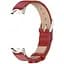 Шкіряний ремінець Mijobs для фітнес браслета Xiaomi Smart Band 9 Red Silver - мініатюра 1