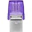 Kingston Накопичувач 256GB USB 3.2 Type-A + Type-C DT microDuo 3C R200MB/s - мініатюра 1