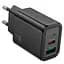 СЗУ Hoco N63 Gentle PD30W+QC3.0 (1USB-A/1C) + кабель Type-C to Lightning Black - миниатюра 4
