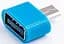 Переходник Dengos ADP-008 OTG USB - Micro-USB Blue - миниатюра 2