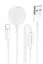 Кабель зарядный Borofone BQ22, 2-в-1 USB to Lightning/iWatch Qi 120 см белый - миниатюра 1