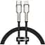 Кабель Baseus Cafule Series Metal Cable Type-C to iP PD 20W 0.25m black (CATLJK-01) - мініатюра 1