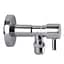 Кран напівобертовий кутовий з цангою Solomon 1/2″х 3/8″ Lazer 7076 000002250 - мініатюра 3