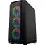 Корпус 1stPlayer XF-BK-4F7, Black, без БП, Midi Tower, ATX/Micro ATX/Mini ITX, 1xUSB 3.0/2xUSB 2.0, макс. CPU - 165 мм/VGA - 320 мм, 4x120 мм ARGB, боковая панель из закаленного стекла - миниатюра 2